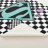 スケーターガールスーパーガールハートSシールド シェルパブランケット (3/4)