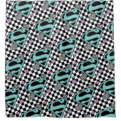 スケーターガールスーパーガールハートSシールド シャワーカーテン (正面)