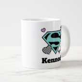 スケーターガールスーパーガールハートSシールド ジャンボコーヒーマグカップ (正面右)