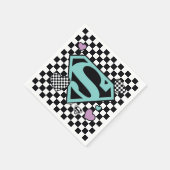 スケーターガールスーパーガールハートSシールド スタンダードカクテルナプキン (角)