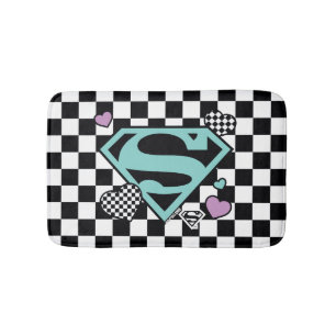 スケーターガールスーパーガールハートSシールド バスマット