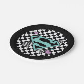 スケーターガールスーパーガールハートSシールド ペーパープレート (アングル)