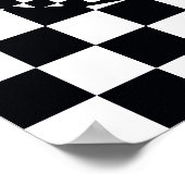 スケーターガールスーパーガールハートSシールド ポスター (角)