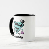 スケーターガールスーパーガールハートSシールド マグカップ (正面左)