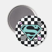 スケーターガールスーパーガールハートSシールド マグネット (正面/裏面)