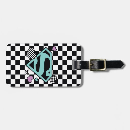 スケーターガールスーパーガールハートSシールド ラゲッジタグ (正面横)