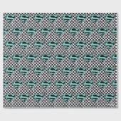 スケーターガールスーパーガールハートSシールド ラッピングペーパー (フラット)