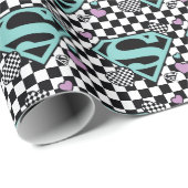 スケーターガールスーパーガールハートSシールド ラッピングペーパー (ロールコーナー)