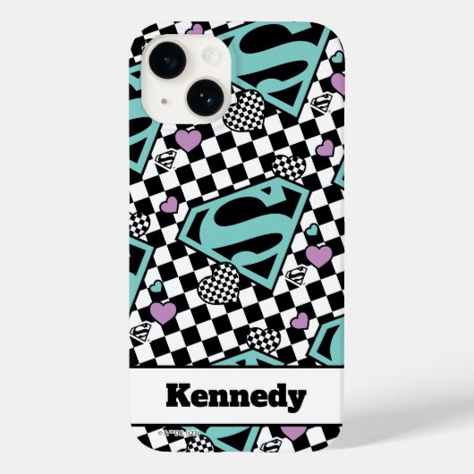 スケーターガールスーパーガールハートSシールド Case-Mate iPhoneケース (裏面)