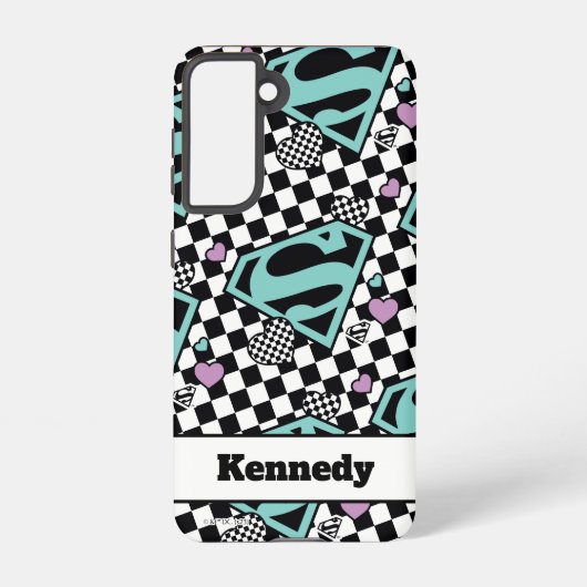 スケーターガールスーパーガールハートSシールド SAMSUNG GALAXYケース (裏面)