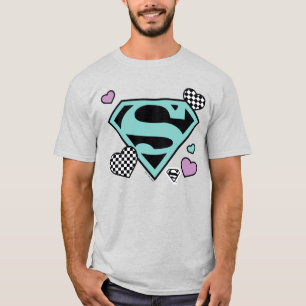 スケーターガールスーパーガールハートSシールド Tシャツ