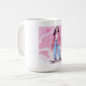 スケーターガールビーブパステルエステティックコラージュ コーヒーマグカップ (正面左)