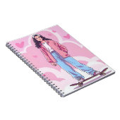 スケーターガールビーブパステルエステティックコラージュ ノートブック (右側)