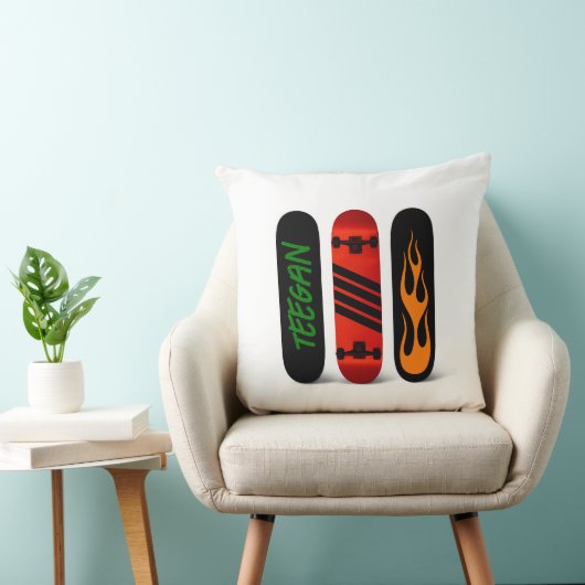 スケータークールスケートボパーソナライズされたード クッション (椅子)