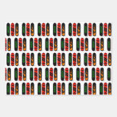 スケータークールスケートボパーソナライズされたード ラッピングペーパーシート (正面)