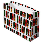 スケータークールスケートボパーソナライズされたード ラージペーパーバッグ (裏面アングル)