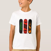 スケータークールスケートボパーソナライズされたード Tシャツ (正面)