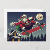 スケーターサンタハガキ ポストカード (正面/裏面)