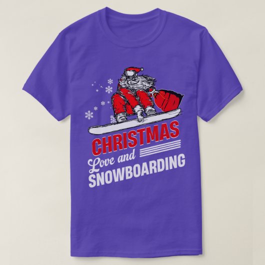 スケータースケートボードクリスマスラブスノーボード1 Tシャツ (デザイン正面)
