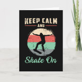 スケータースケートボー保ドアムスケートで滑るギフトアイディア カード (正面)