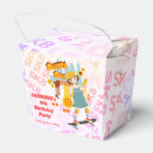 スケーターパークおもしろいガールバースデーパーティー フェイバーボックス (裏面サイド)