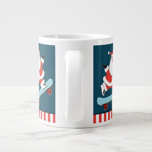 スケーターパーソナライズされたホリデーギフトジャイアントコーヒーマグ ジャンボコーヒーマグカップ (裏面)