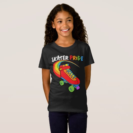 スケータープライドレインボーマンガーンローラースケート Tシャツ (正面フル)