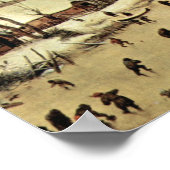 スケーター付きピーター・ブルーゲル – 冬の風景 ポスター (角)