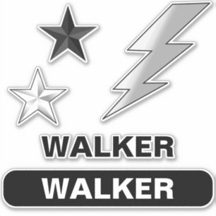 スケーター名 – 白黒スケートボードシール シール