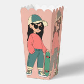 スケーター女子ポップ・アートの箱 フェイバーボックス (裏面)
