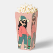 スケーター女子ポップ・アートの箱 フェイバーボックス (はじけた状態)