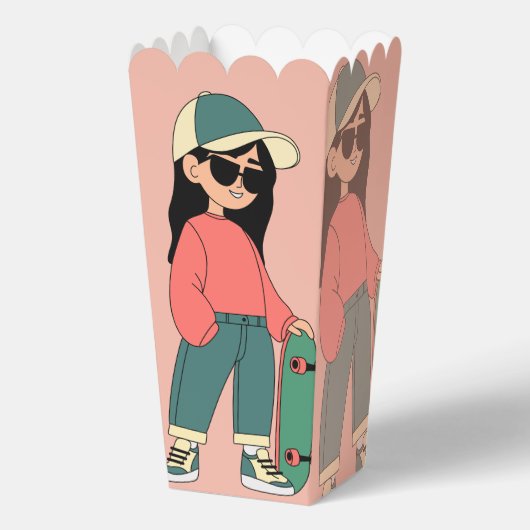 スケーター女子ポップ・アートの箱 フェイバーボックス (正面)
