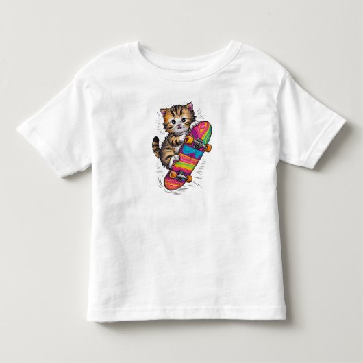 スケーター子猫 トドラーTシャツ (正面)