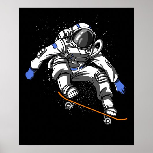 スケーター宇宙飛行士スケートボーディングコズミック宇宙 ポスター (正面)