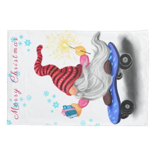 スケーター格言クリスマスピローケース 枕カバー (裏面)