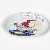 スケーター格言（贈り物とスパークラー付き） – クリスマス ペーパープレート (アングル)