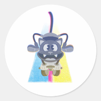 スケーター猫カラーマンガ ラウンドシール