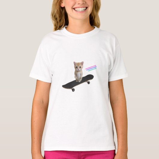 スケーター猫Tシャツ Tシャツ (正面)