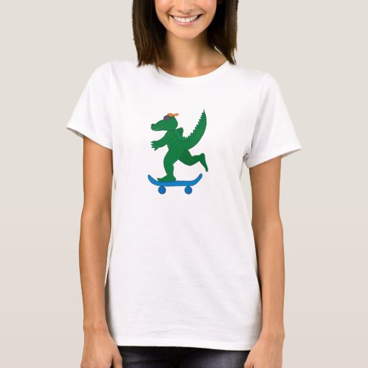 スケーター・クロコダイル Tシャツ (正面)