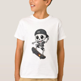 スケーター スケルトン クール チビ ストリートウェア キッズ Tシャツ