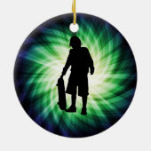 スケーター;スケートボード セラミックオーナメント (裏面)