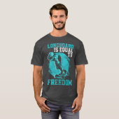 スケーター スポーツ スケート フレンズ レトロ Tシャツ (正面フル)