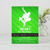 スケーター;ネオン緑ストライプ色 招待状 (スタンド正面)