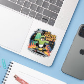 スケーター ペンギン UFO エイリアン誘拐 シール (ノートパソコンとiPhone)