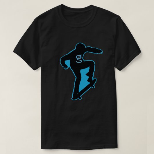 スケーターTシャツ – ブルーイメージ Tシャツ (デザイン正面)