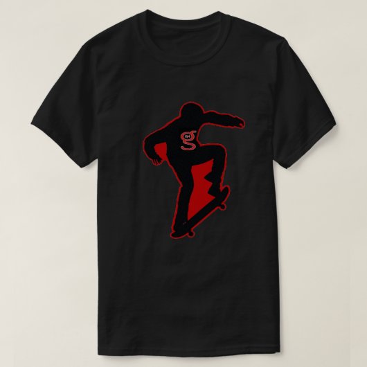 スケーターTシャツ – 赤い画像 Tシャツ (デザイン正面)