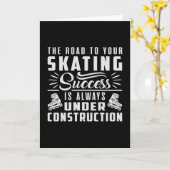 スケーツインラインスケートで滑るスケートで滑るインライナーギおもしろいフト カード (黄色い花)