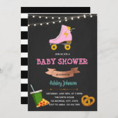 スケートおよび軽食のシャワーの招待 招待状 (正面/裏面)