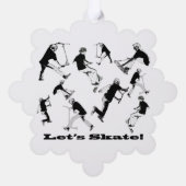 スケートしよう! – スタントスクーターおもしろい オーナメントカード (裏面)