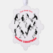 スケートしよう! – スタントスクーターおもしろい オーナメントカード (左)